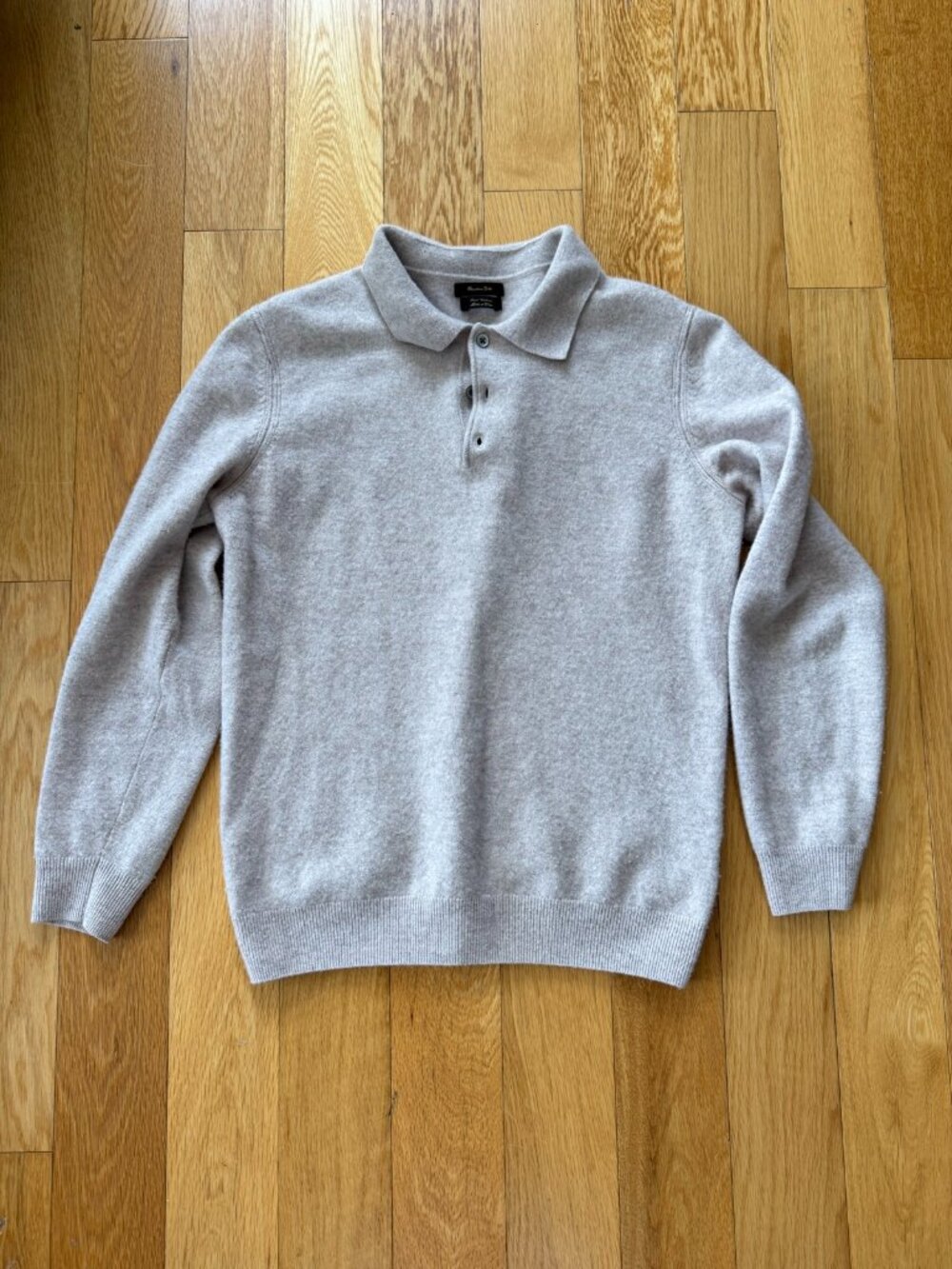 Grey knit zip-neck sweater